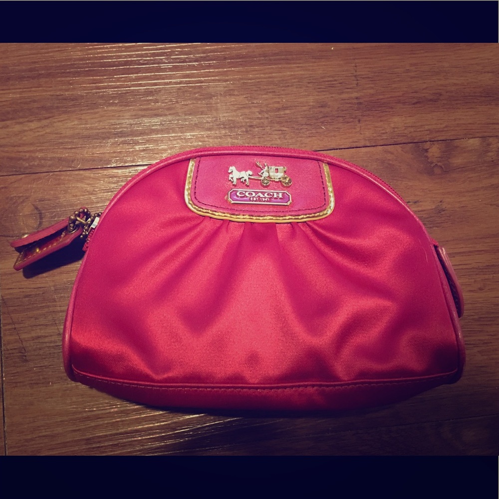 SOLD Coach clutch/make up bag